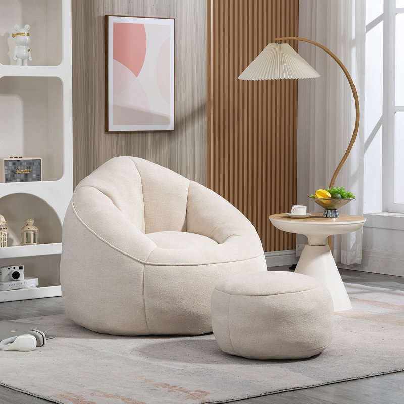 Fauteuil à billes Bedding, Microfibre beige