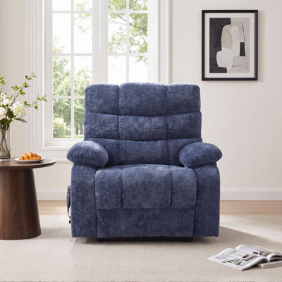 Fauteuil inclinable électrique surdimensionné à double moteur avec fonction chauffante et massante et capacité de charge de 159 kg