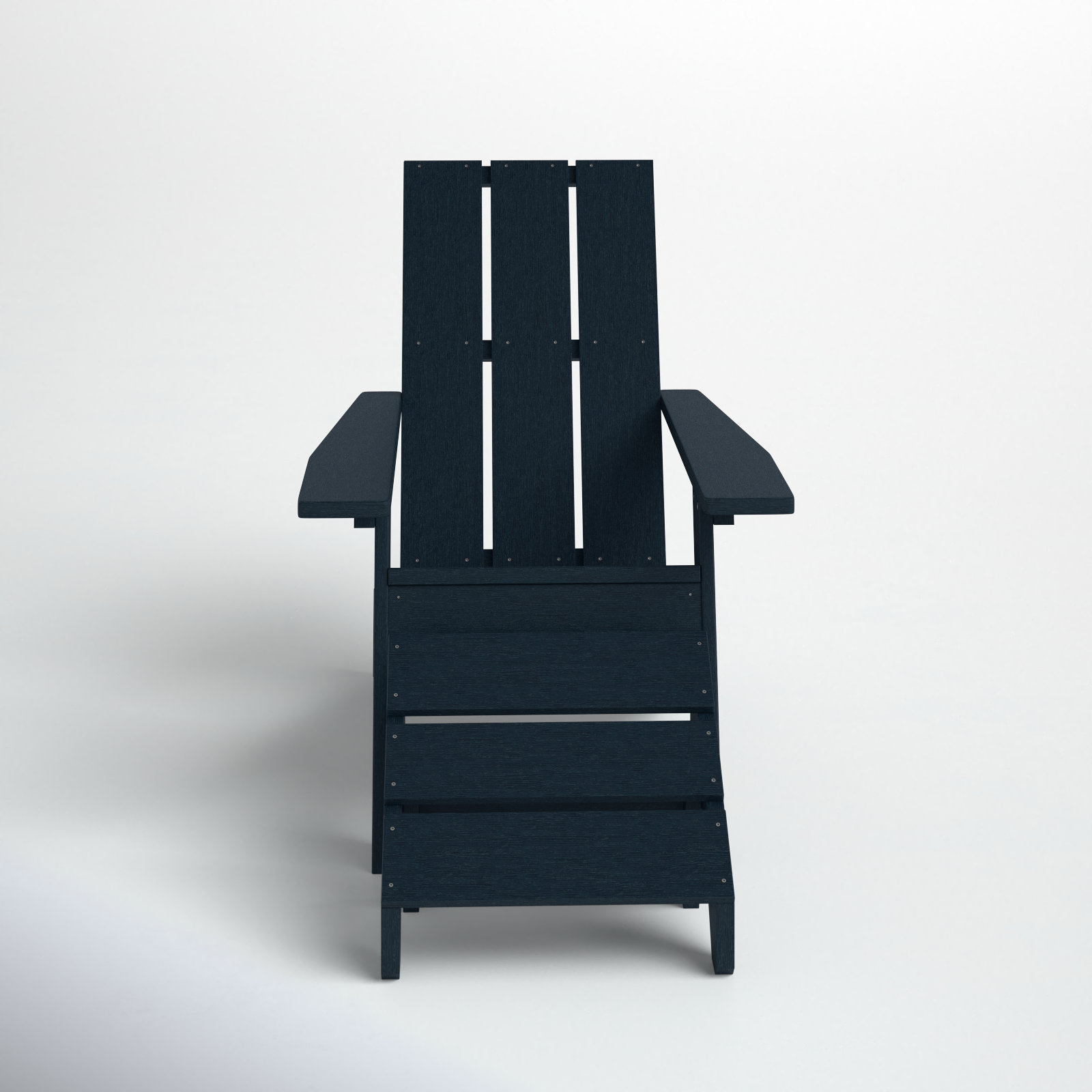 Byrnes Outdoor Adirondack Chair With Ottoman, Blue