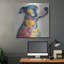  «Floral Pitbull» par Ann Klee, art mural en métal, 36 po x 36 po-151437768