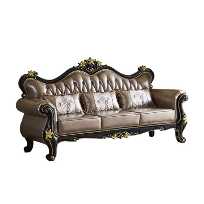 86.6'' Leather Sofa