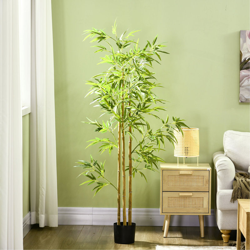 Arbre de bambou artificiel 6 pi, plante artificielle en pot de chambre de bébé