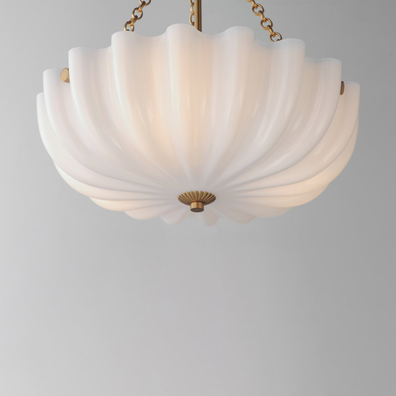 Fluted Cake Pan-Semi-Flush Mount, 19.5" H x 15.5" W x 15.5" D