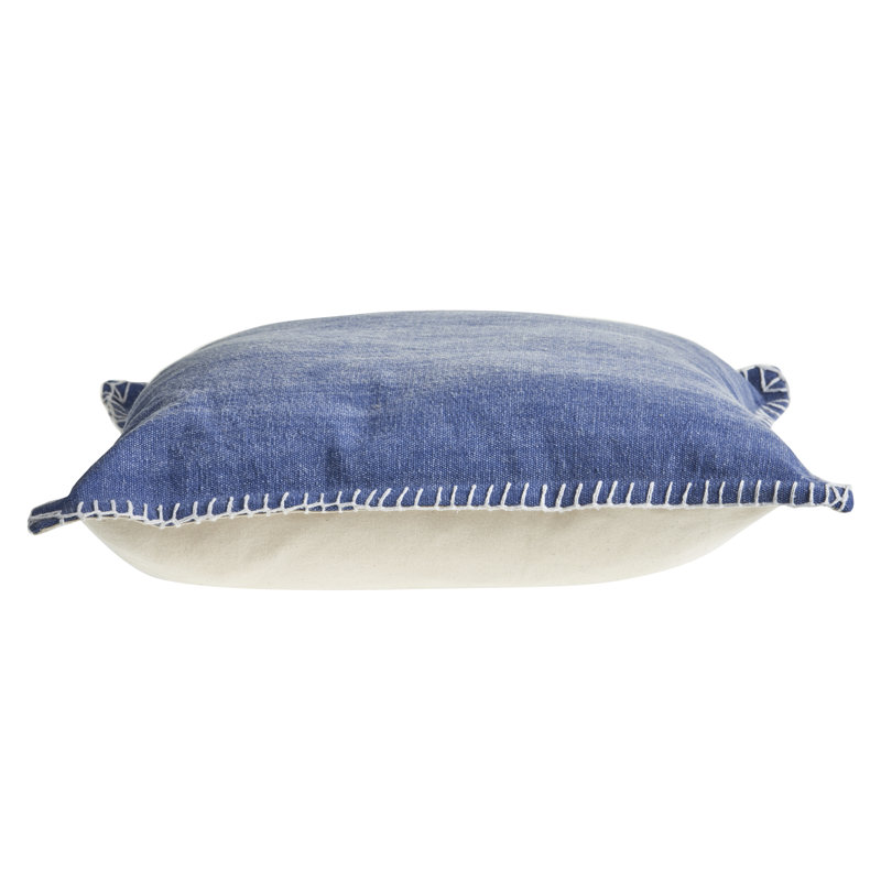 Housse de coussin Madison, 24 po x 24 po, Bleu crépuscule, Housse avec bourre en polyester