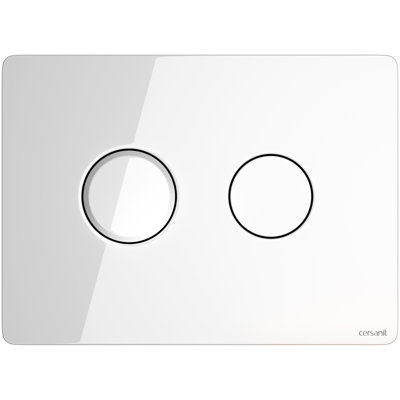 Button pneumatic accento square glass black