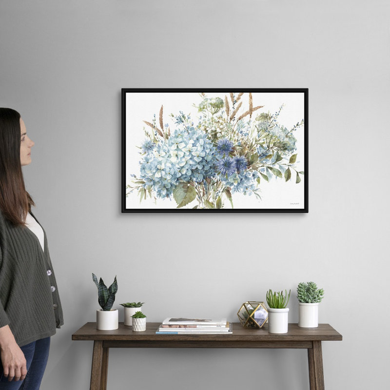 «Bohemian Blue 01 Landscape» par Lisa Audit, reproduction d'art sur toile, H 22 po x l 32 po x P 1,75po