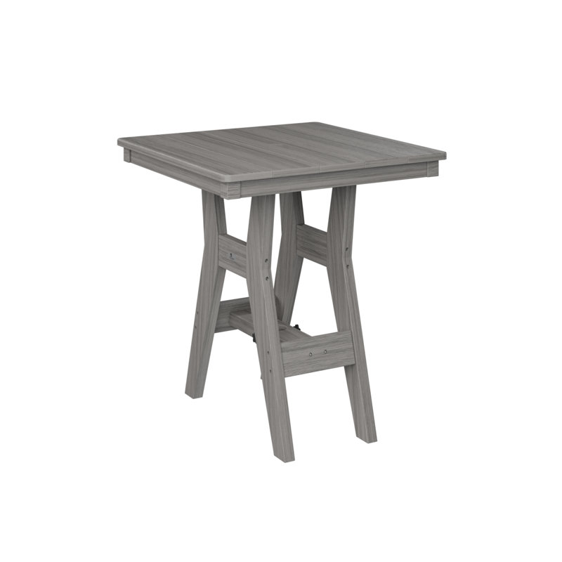 Table carrée à hauteur de comptoir 28 po Berlin, Bois flottant gris