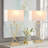 21'' Minimalist Table Lamp Set Of 2, Rectangular Linen Shades-1081453846-1081453840