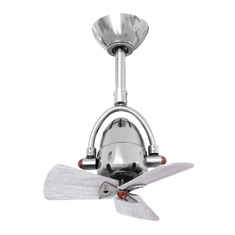 Downrod Ceiling Fan, Polished Chrome, Barn Wood Tone