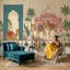 Papier peint mughal palais indien avec décoration de chameaux amovibles-1253795409-1253795404