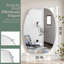 Miroir de salle de bain ovale avec cadre en métal-11403431