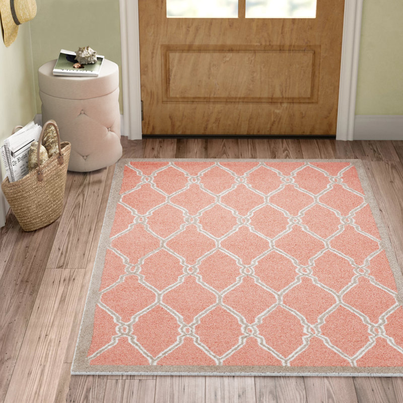 Albatross Geometric Wool Hand Woven Area Rug, Rectangle 91 x 152cm