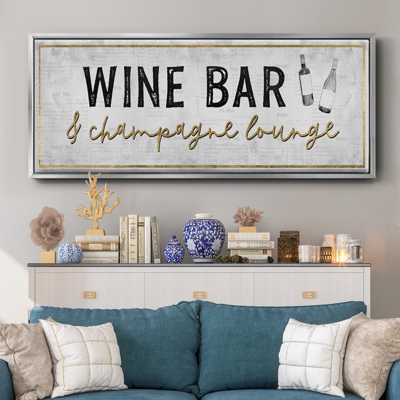Champagne Lounge - Toile encadrée, H 24 po x l 60 po