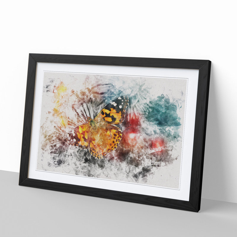 Butterfly Vol.3 - Picture Frame Painting, Black Framed, 36cm H x 48cm W x 2cm D