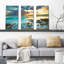 Ocean Sunrise - Ensemble de 3 photographies sur toile tendue-1064182796