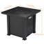 Newton Square Iron Propane Smokeless Fire Pit Table
