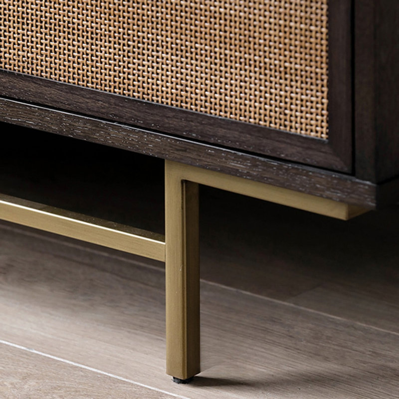 Nine-Drawer Storage Sideboard with Metal Handles