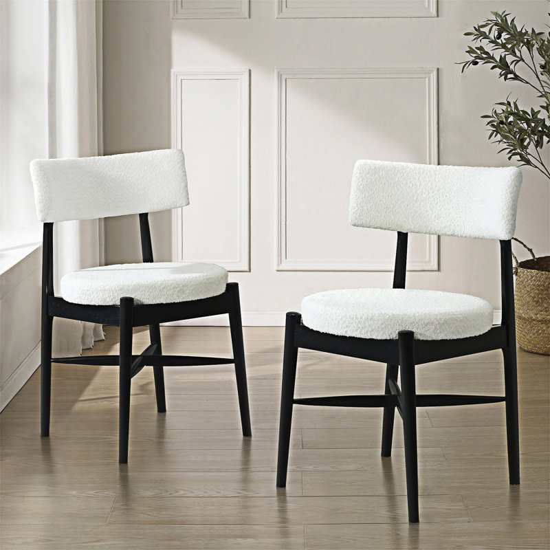 Chaise d'appoint rembourrée (ensemble de 2), Noir, noir, noir, noir