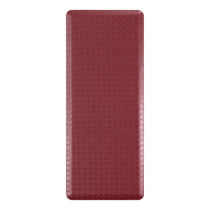 Tapis de cuisine antidérapant Bodella, Rectangle 2 pi x 5 pi, Rouge bourgogne