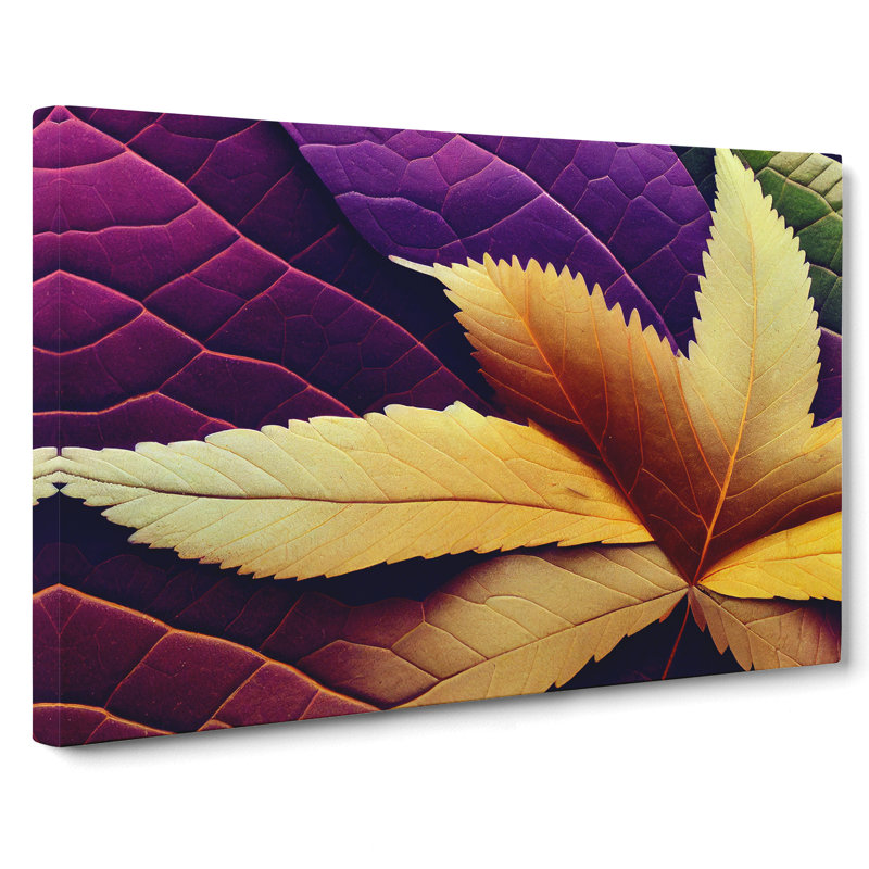 Legendary Autumn Leaf - Wrapped Canvas, 35cm H x 50cm W x 3cm D