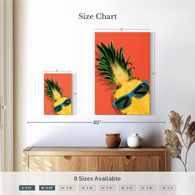 Yarlin Tropical Chic Pineapple, 12" H x 8" W