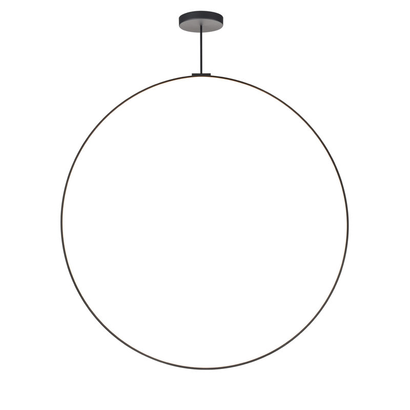 Cirque 1 - Light LED Unique/Statement Pendant, Black, 119.75" H x 72" W x 0.75" D