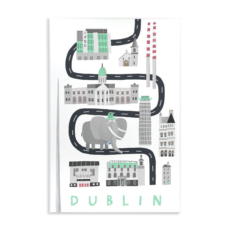 Plaque murale «Dublin City», par Carla Daly, H 19 po x l 13 po