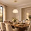 Suspension DEL dorée à 1 lumière en verre réglable pour îlot de cuisine, chambre à coucher, salle à manger