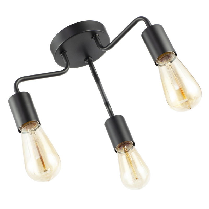 Semi Flush Mount, Matte Black