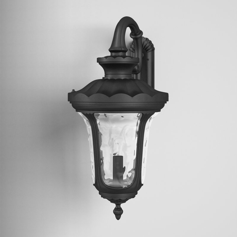 Lanterne murale d'extérieur 4 lumières Arelene, Clair, Noir