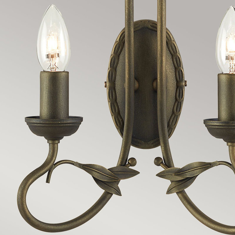 Ballyrashane Candle Wall Light, Black/Gold