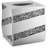 Dwellza Silver Mosaic Square Tissue Box Cover
