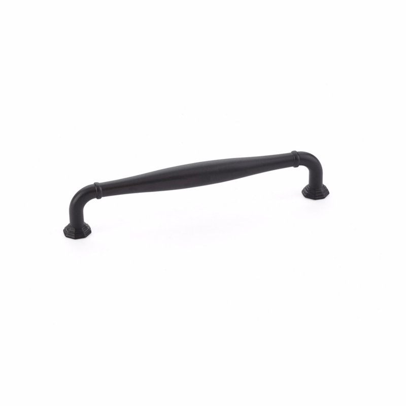 Emtek Blythe Cabinet Pull 6" cc, Flat Black, 6"