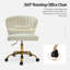Petillo Swivel Velvet Office Task Chair with Adjustable Height and Padded Cushion-1313810114