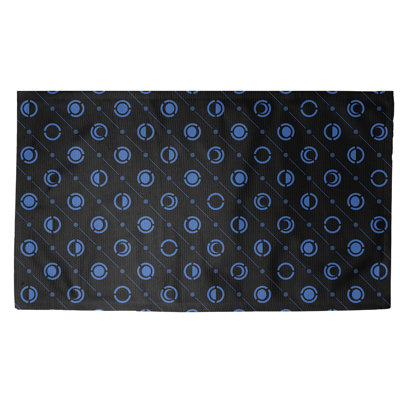 Tapis décoratif des phases de lune noires