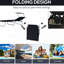 Méridienne Beach Sun - Auvent détachable, confortable randonnée noire avec parasol et base stable
