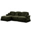 Mid-Century 3 confortable avec chenille, accoudoirs évasés, jupes plissées à volants, pieds fuselés et mobile pour usages multiples 3 canapé modulaire modulaire en chenille amovible, support doux-544251637