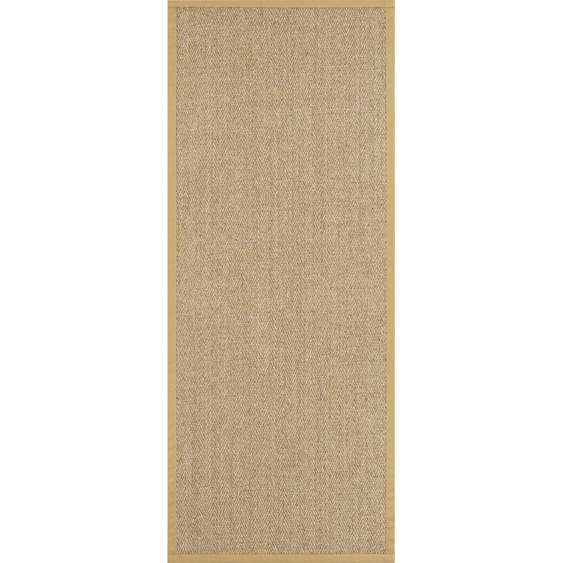 Cahto Solid Colour Jute / Sisal Area Rug, Runner 80 x 300cm