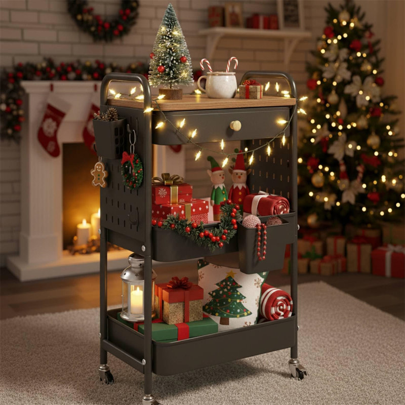73cm H x 41.5cm W Storage Rack with Wheels