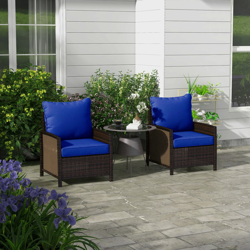 Coussin de chaise de patio et coussin, 4 bleu marine, bleu détente pour l'extérieur pour les chaises, repos confortable