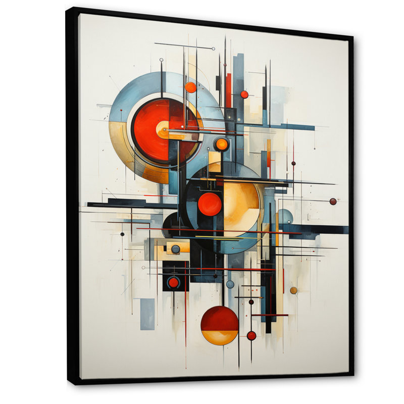 «Constructivism Geometric Constructsan Abstract», reproduction d'art sur toile encadrée, Noir, H 32 po x l 16 po x P 1 po