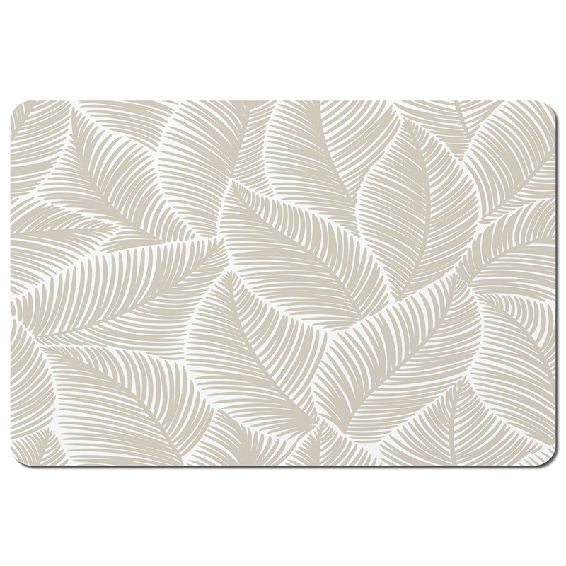 Dragulin Wood Floral Rectangle Placemat