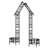 Metal Garden Arch With Adjustable Width W68.11''~W94.29''  Climbing Plants Support Rose Arch Outdoor