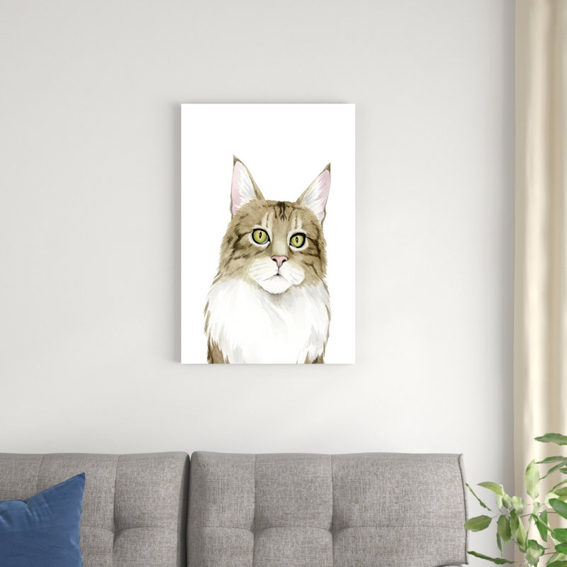 Portrait de chat IV, H 30 po x l 20 po x P 1,25 po