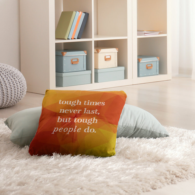 Coussin intérieur/extérieur robuste times, Ambre, H 26 po x l 26 po