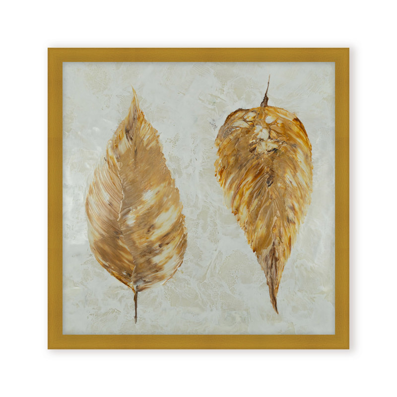 Nature Inspired "Autumn’s Gold" Canvas Wall Art By , 20" H x 20" W x 1.125" D, Framed Print, Gold