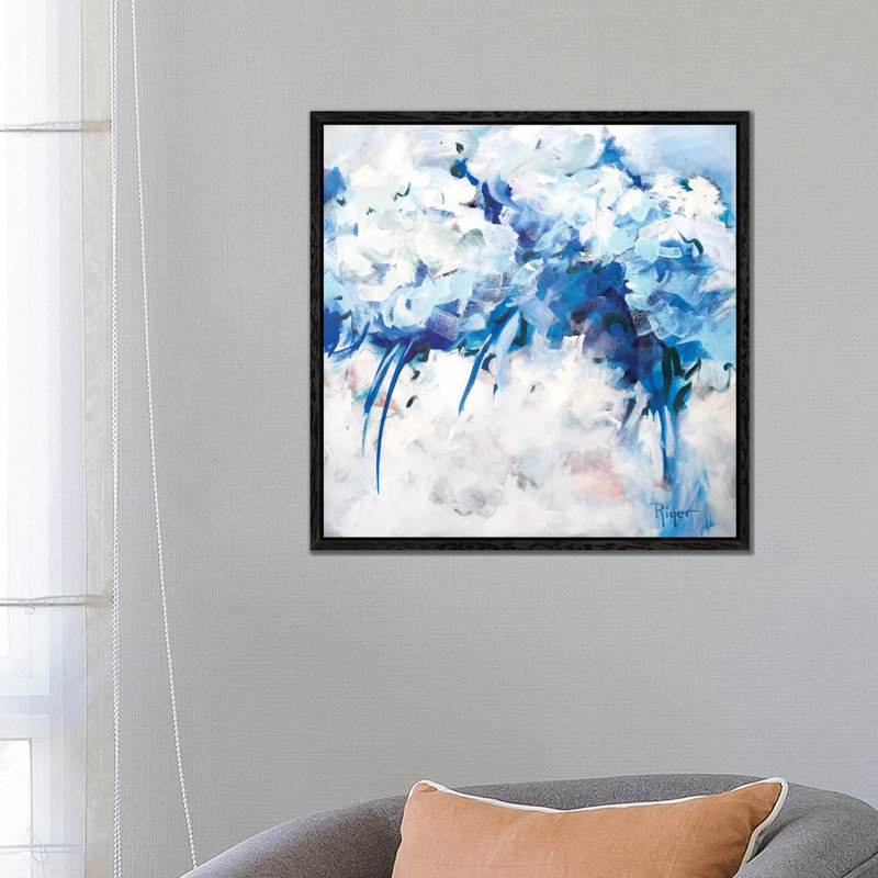 Hydrangeas On My Mind II by Sue Riger - Gallery-Wrapped Canvas Giclée on Canvas, Black Framed, 66.04 cm H x 66.04 cm W