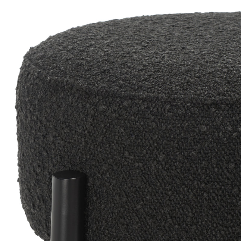 Tabouret Colombe, Tabouret de bar (siège d'une hauteur de 30 po), Bouclé noir