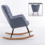 Chaise berçante rembourrée Modern Minimalist-1331658004