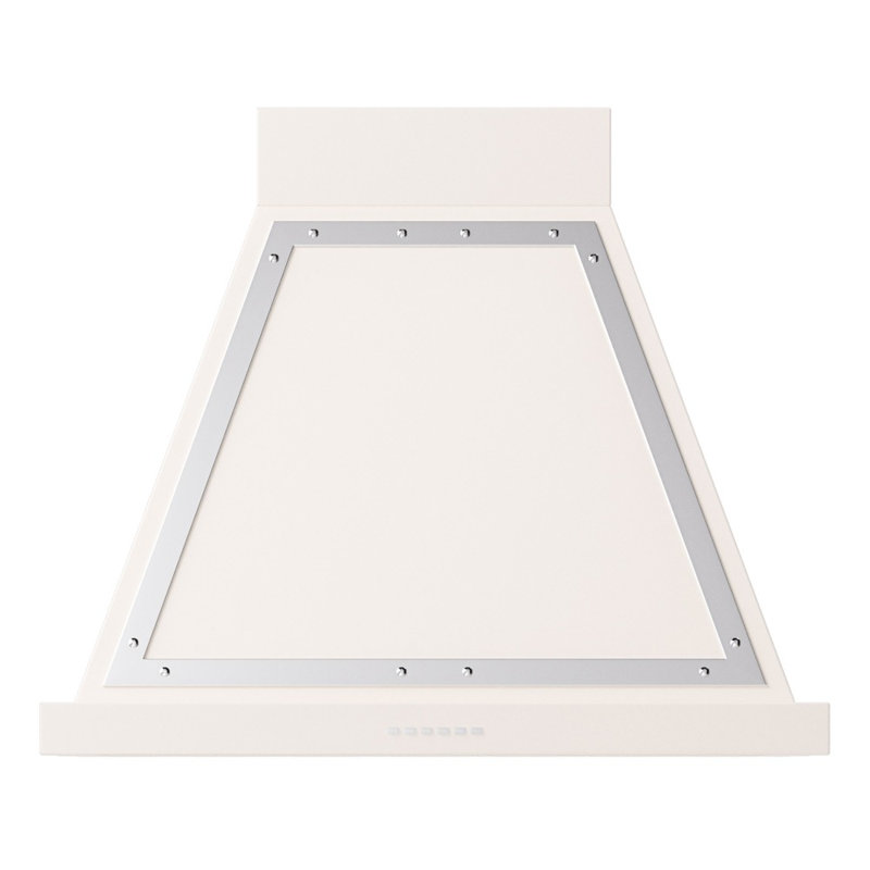 ILVE Nostalgie II Series Noblesse 30 inch Wall Mount Range Hood with 600 CFM, Antique White/Chrome